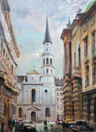 Painting titled "Vienna-"St. Michael…" by Romans Ivanovskis, Original Artwork, Oil