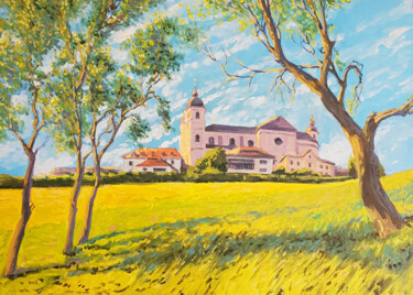 Painting titled ""Basilica Sonntagbe…" by Romans Ivanovskis, Original Artwork, Oil