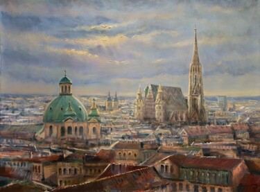 Painting titled "Beautiful morning a…" by Romans Ivanovskis, Original Artwork, Oil