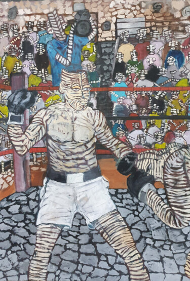 "ringue de boxe" başlıklı Tablo Romaric Nana tarafından, Orijinal sanat, Akrilik