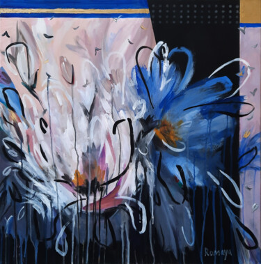 Schilderij getiteld "Life of flowers" door Romaya Puchman, Origineel Kunstwerk, Acryl