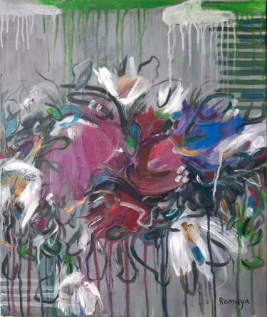 Pintura titulada "dance of flowers" por Romaya Puchman, Obra de arte original, Acrílico