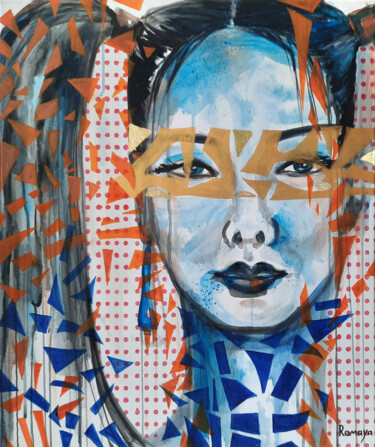 Pittura intitolato "Japan Girl" da Romaya Puchman, Opera d'arte originale, Olio