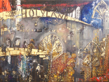 Painting titled "gold Holyland" by Romaya Puchman, Original Artwork, Other