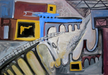 Pintura titulada "Bridges" por Romen Stoilov, Obra de arte original, Acrílico