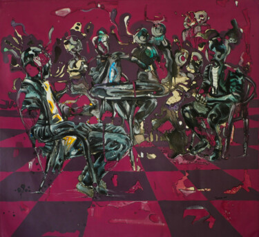 Malerei mit dem Titel "Table rase" von Roméo Temwa, Original-Kunstwerk, Acryl