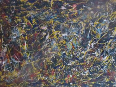 Pintura intitulada "Abstrata impression…" por Romeo Zanchett, Obras de arte originais, Tinta de esmalte