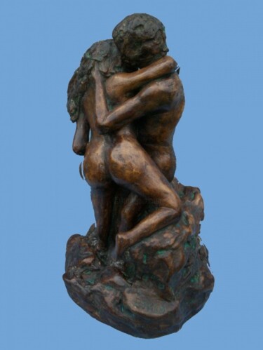 Escultura intitulada "CORPOS QUE SE ABRAÇ…" por Romeo Zanchett, Obras de arte originais