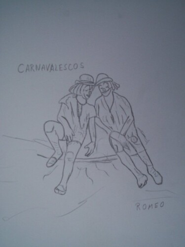 Desenho intitulada "O CANSAÇO DOS SAMBI…" por Romeo Zanchett, Obras de arte originais
