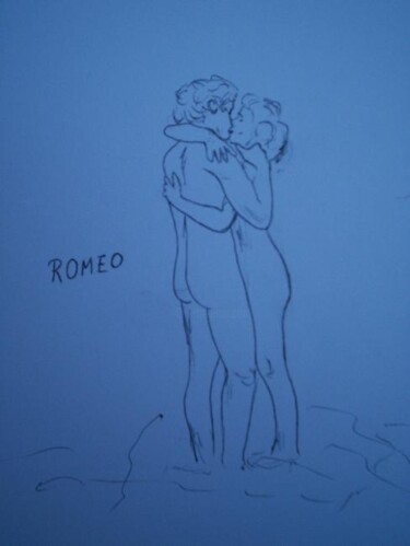 Painting titled "CASAL DE AMANTES" by Romeo Zanchett, Original Artwork