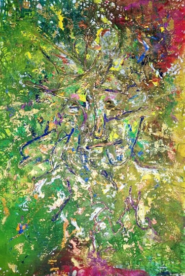 Malerei mit dem Titel "Lumière des nations" von Romeo De Meva (Maître Susanoo), Original-Kunstwerk, Acryl Auf Keilrahmen aus…