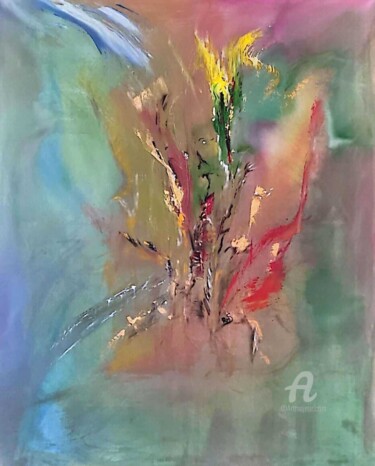 Картина под названием "Le flambeau" - Romeo De Meva (Maître Susanoo), Подлинное произведение искусства, Акрил Установлен на…