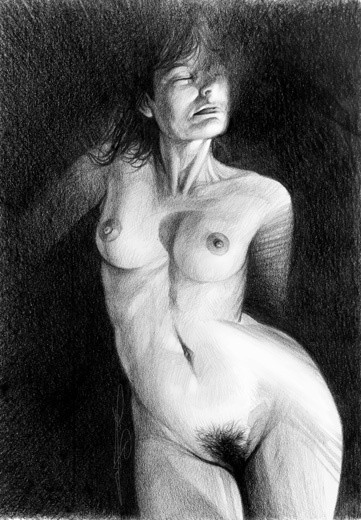 Drawing titled "Nude" by Raileanu Romeo, Original Artwork, Other