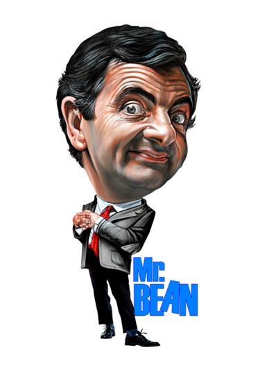 Drawing titled "Mr Bean" by Raileanu Romeo, Original Artwork