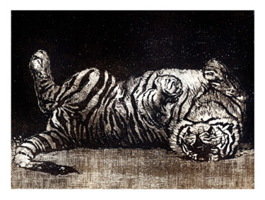 Drawing titled "Tiger 1" by Raileanu Romeo, Original Artwork