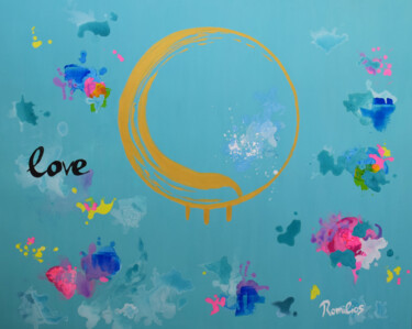 Painting titled "Love in the Sun" by Romilios, Original Artwork, Acrylic
