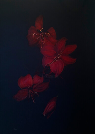 Malarstwo zatytułowany „Красное и черное” autorstwa Ромина Горошко, Oryginalna praca, Olej