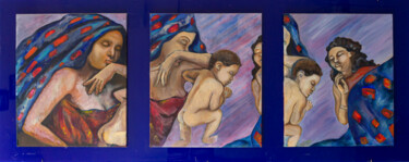 Pintura intitulada "RACCHIUSI IN UN SOG…" por Romina Rosati, Obras de arte originais, Óleo