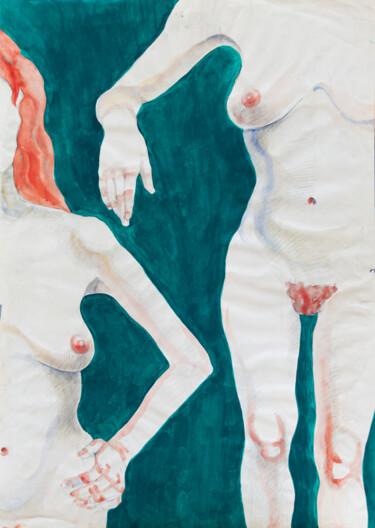 Pittura intitolato "Women's Sections" da Romina Rosati, Opera d'arte originale, Acquarello