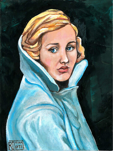 Pittura intitolato "Donna con cappotto" da Romina Rosati, Opera d'arte originale, Acrilico