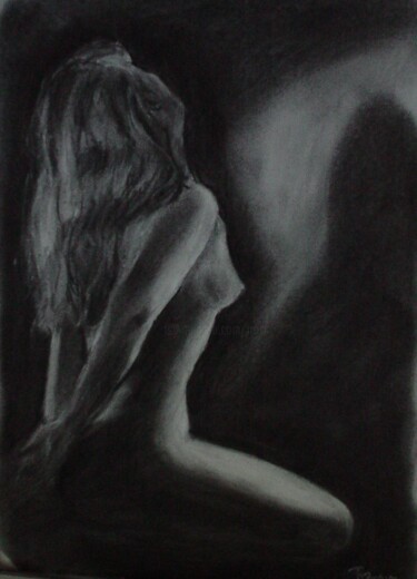 Painting titled "Desnudo" by Romina Rosin, Original Artwork, Oil
