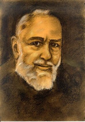 Pintura titulada "Padre Pío" por Romina Rosin, Obra de arte original