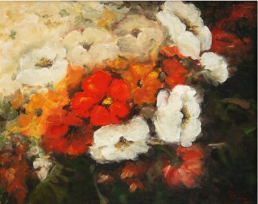 Pintura titulada "Ramo de Flores" por Romina Rosin, Obra de arte original, Oleo