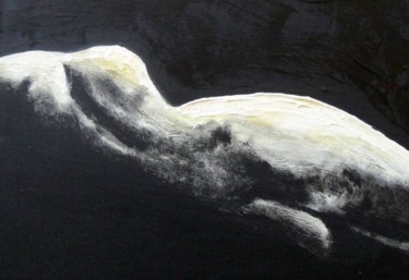Painting titled "Oscuridad" by Romina Diaz-Brarda, Original Artwork, Acrylic