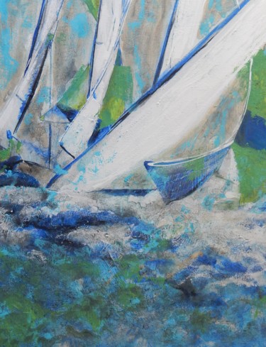 Painting titled "sailing-6" by Romina Diaz-Brarda, Original Artwork, Acrylic