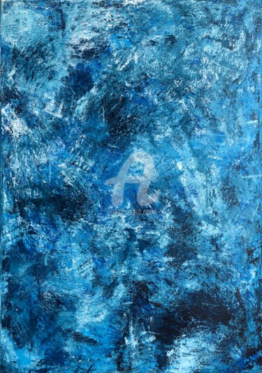 Картина под названием "Wild ocean" - Romros, Подлинное произведение искусства, Акрил