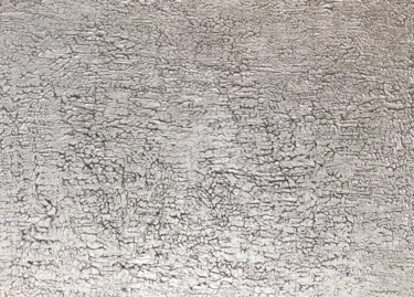 제목이 "Silver abstract"인 미술작품 Romros로, 원작, 아크릴 나무 들것 프레임에 장착됨
