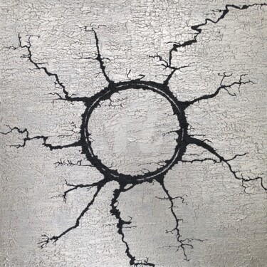 Painting titled "Tree roots" by Romros, Original Artwork, Acrylic Mounted on Wood Stretcher frame