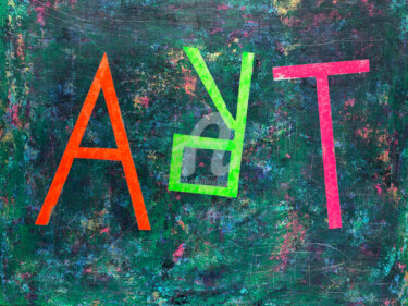 Pintura titulada "A Я T" por Romros, Obra de arte original, Acrílico Montado en Bastidor de camilla de madera