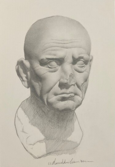 Dessin intitulée "Dessin d'un buste d…" par Romuald Cormier, Œuvre d'art originale, Graphite