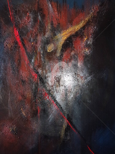 Peinture intitulée "diabolique" par Romu, Œuvre d'art originale, Acrylique