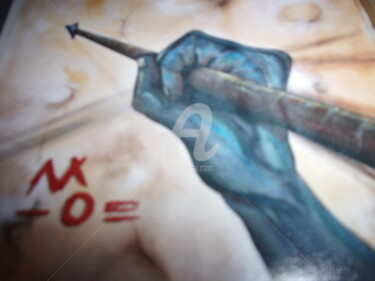 Pittura intitolato "" mo "" da Romu, Opera d'arte originale, Acrilico
