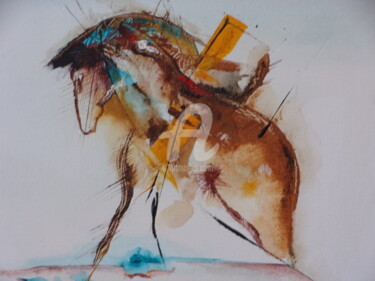 Painting titled "caballo" by Romu, Original Artwork, Acrylic