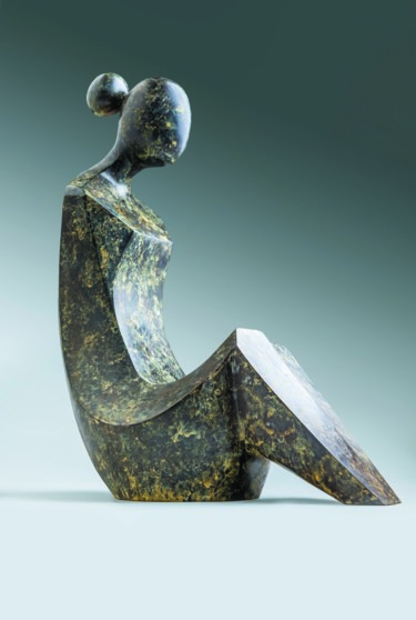 Sculptuur getiteld "Calm" door Romuald Wisniewski, Origineel Kunstwerk, Metalen