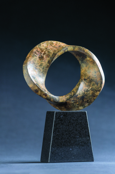Sculptuur getiteld "" Liquidity"" door Romuald Wisniewski, Origineel Kunstwerk, Metalen