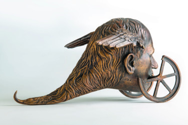 Escultura titulada "" Madman"" por Romuald Wisniewski, Obra de arte original, Fundición