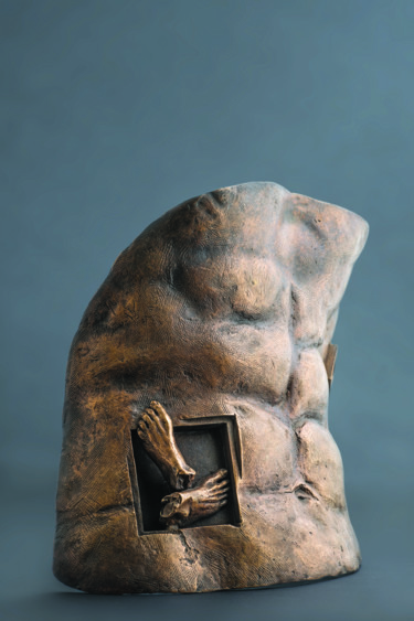 Escultura intitulada "torsik-rzymski.jpg" por Romuald Wisniewski, Obras de arte originais, Metais