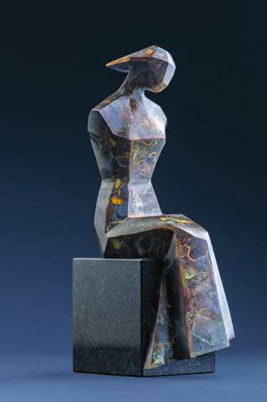 Escultura titulada "zamyslona.jpg" por Romuald Wisniewski, Obra de arte original, Metales