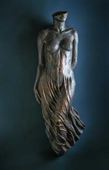 Sculptuur getiteld "akt kobiecy" door Romuald Wisniewski, Origineel Kunstwerk, Metalen