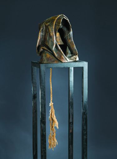 Skulptur mit dem Titel "MNICH" von Romuald Wisniewski, Original-Kunstwerk, Metalle