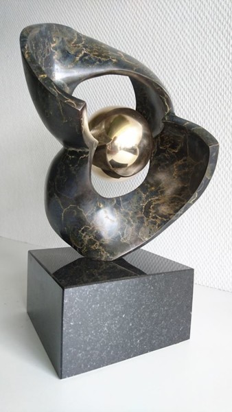 Sculpture titled "abstraction with a…" by Romuald Wisniewski, Original Artwork, Metals