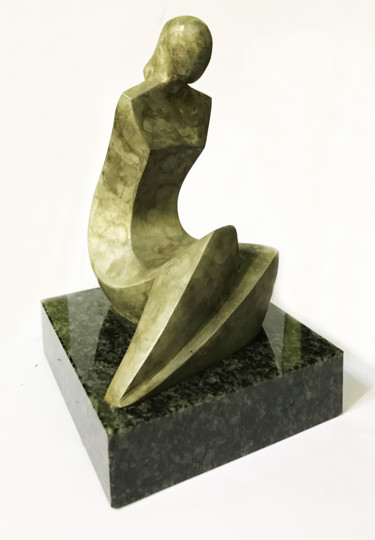 Скульптура под названием "sitting" - Romuald Wisniewski, Подлинное произведение искусства, Литьё