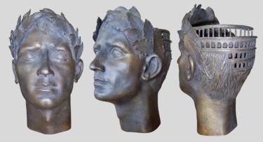 Sculptuur getiteld "AVE CESAR" door Romuald Wisniewski, Origineel Kunstwerk, Bronzen