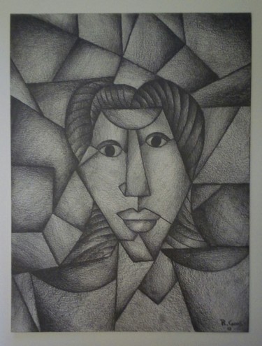 Dibujo titulada "Retrato de una seño…" por Romuald Canas Chico, Obra de arte original