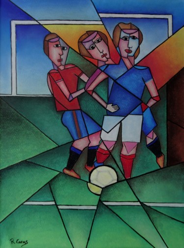 Drawing titled "World cup 2018" by Romuald Canas Chico, Original Artwork, Ink