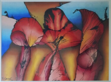 Drawing titled "Explosions" by Romuald Canas Chico, Original Artwork, Pastel Mounted on artwork_cat.